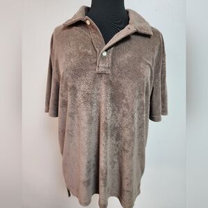 🧺 GAP Athletic Fit Terry Cloth Polo Shirt – Men’s Large